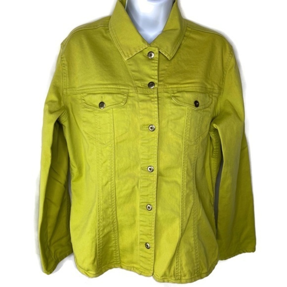Chico’s Designs Size 1 Moss Green Fitted…